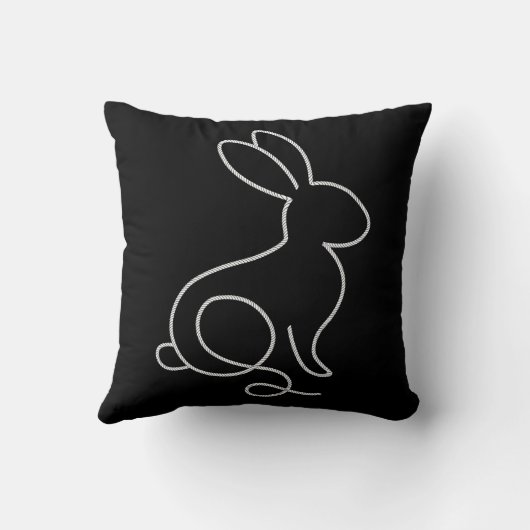 Coussin Lapin de corde Minimal Design Moderne (Verso)