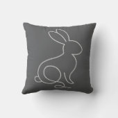 Coussin Lapin de corde minimal design moderne (Verso)