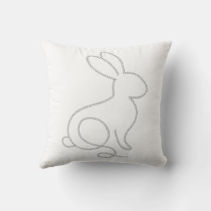 Coussin Lapin de corde minimaliste design moderne
