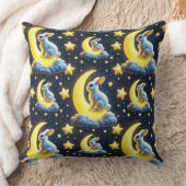 Coussin 🌙🐰 Lapin de dessin animé Lune lumineuse Décorati (Couverture)