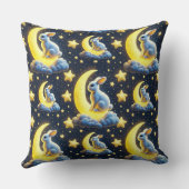 Coussin 🌙🐰 Lapin de dessin animé Lune lumineuse Décorati (Verso)