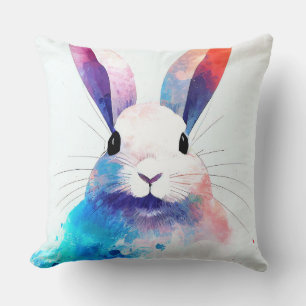 Coussin Lapin de garenne Nature sauvage Couleurs d'animaux