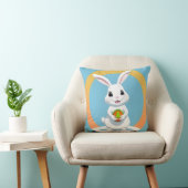 Coussin Lapin de Pâques adorable tenant un panier (Chaise)