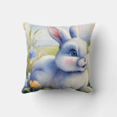 Coussin Lapin de Pâques dans un jardin, Pâques (Verso)