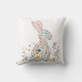 Coussin Lapin de Pâques joyeux (Recto)