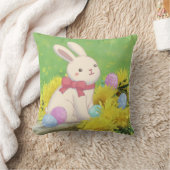 Coussin Lapin de Pâques, Oeufs de Pâques & Fleurs Illustra (Couverture)