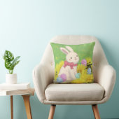 Coussin Lapin de Pâques, Oeufs de Pâques & Fleurs Illustra (Chaise)
