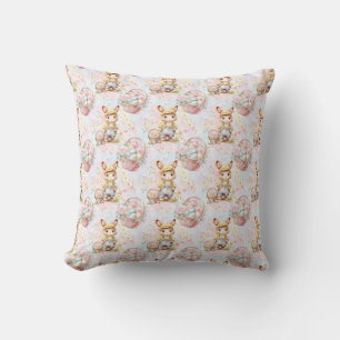 Coussin Lapin de Pâques Tissu Sans Couture – Pastel Mignon