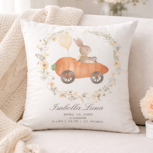 Coussin Lapin de printemps fleur sauvage Cadeau de Pâques 