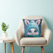 Coussin ❄️ Lapin d'hiver mignon décoration de chambre cade (Chaise)