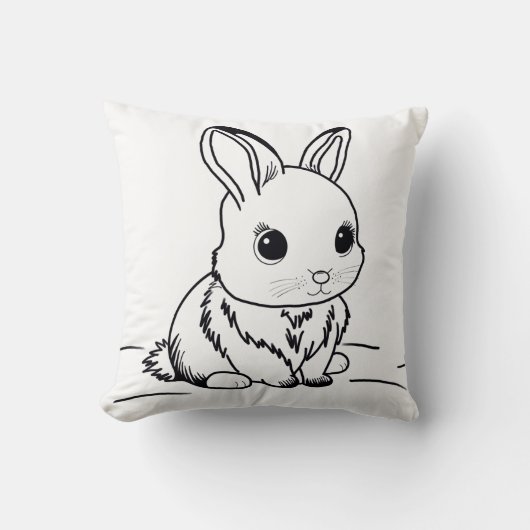 Coussin Lapin doux (Recto)