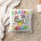 Coussin Lapin drôle Groovy Œuf Poussin Équipe de Pâques Jo (Couverture)