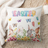 Coussin Lapin drôle Joyeuse fête de Pâques  (Couverture)
