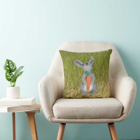 Coussin - Lapin en Herbe (Chaise)
