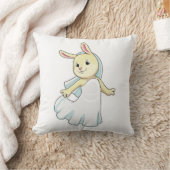 Coussin Lapin en mariée avec voile (Couverture)