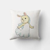 Coussin Lapin en mariée avec voile (Verso)