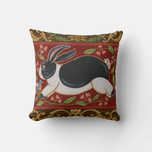Coussin Lapin Folk (Recto)