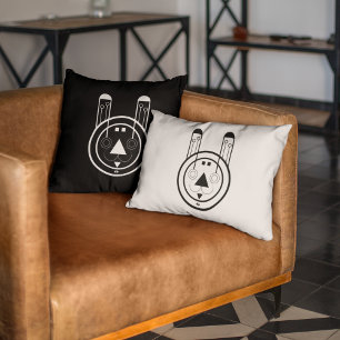 Coussin Lapin géométrique Usagi Zodiaque