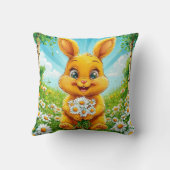 Coussin 🐰🌼 Lapin Joyeux Décor Cosy de la Prairie de Camo (Verso)