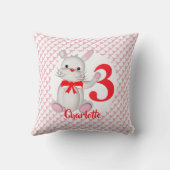 Coussin Lapin Lapin Cartographié rose (Verso)
