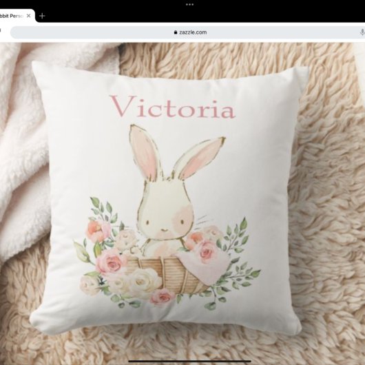 Coussin lapin lapin mignon Personnalisé bébé moderne
