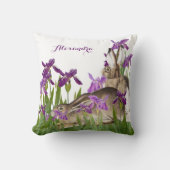 Coussin Lapin Lapin Poupre Iris Floral (Recto)