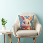 Coussin Lapin mignon entouré de décorations (Chaise)
