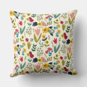 Coussin Lapin moderne mignon avec couronne florale personn (Verso)