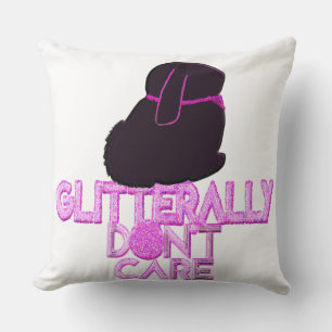 Coussin Lapin pailleté s'en fiche