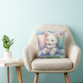 Coussin Lapin pastel mignon moderne (Chaise)