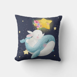 Coussin Lapin Qui Mène Une Baleine