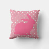 Coussin Lapin rose et pois (Verso)