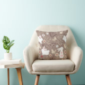 Coussin Lapin rustique de la forêt pour la nurserie (Chaise)
