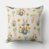 Coussin Lapin Tournesol Jaune de Printemps (Recto)