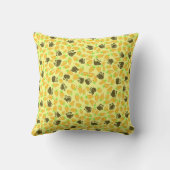 Coussin Lapins Bruns & Carottes Orange sur Pâques Solidago (Verso)