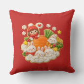 Coussin Lapins d'hiver (Verso)