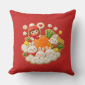 Coussin Lapins d'hiver (Recto)