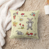 Coussin Lapins, Papillons, Fleurs & Fée (Couverture)