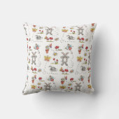 Coussin Lapins, Papillons, Fleurs & Fée (Verso)