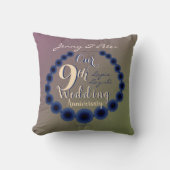 Coussin Lapis Lazuli, 9e anniversaire Mariage (Recto)