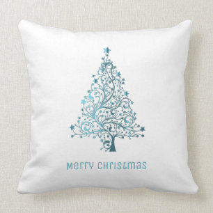 Coussin L'arbre de Noël tient le premier rôle le blanc de