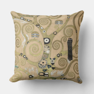 Coussin L'Arbre de Vie, peinture à l'huile de Gustav Klimt