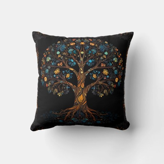 Coussin L'Arbre En Mosaïque Enchantée (Verso)
