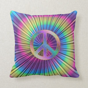 Coussin L'arc-en-ciel teignent en nouant le carreau de