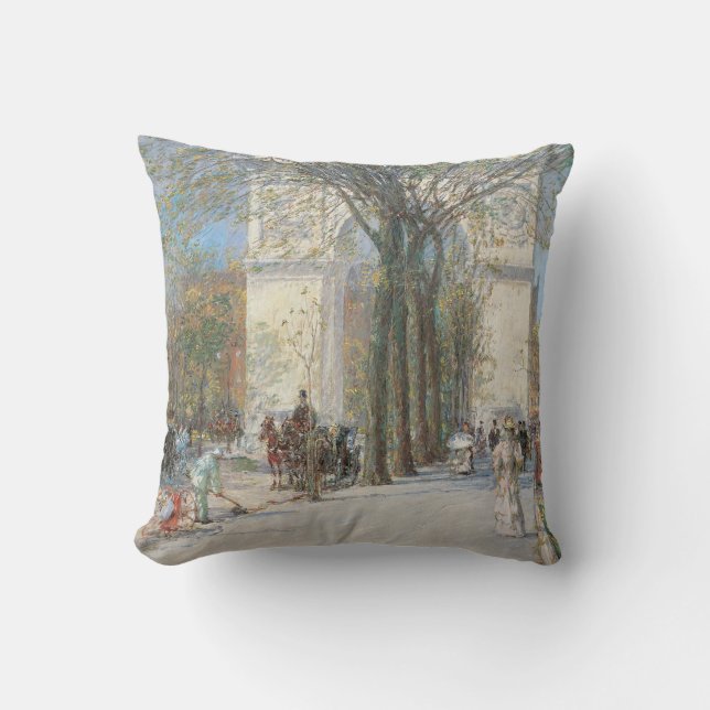 Coussin L'Arche de Washington, Printemps par Frederick Chi (Recto)