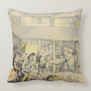 Coussin L'arrivée du car d'étape à l'auberge de Sun, DB