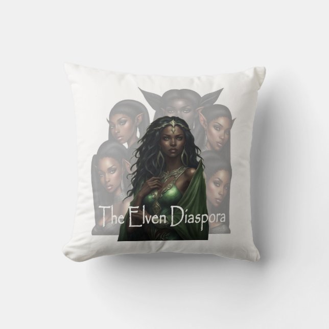 Coussin L'art de couverture de la Diaspora elfe (Recto)