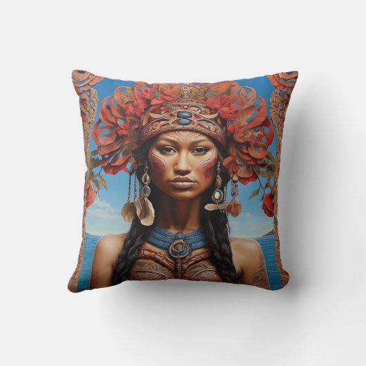 Coussin L'art de fusion tribale dynamique (Verso)