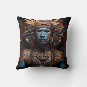 Coussin L'art de fusion tribale dynamique