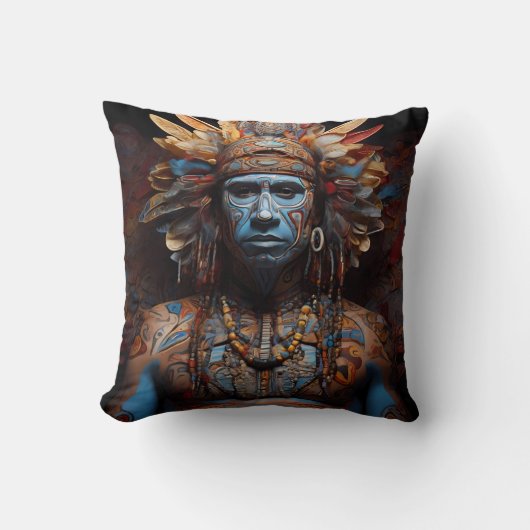 Coussin L'art de fusion tribale dynamique (Recto)